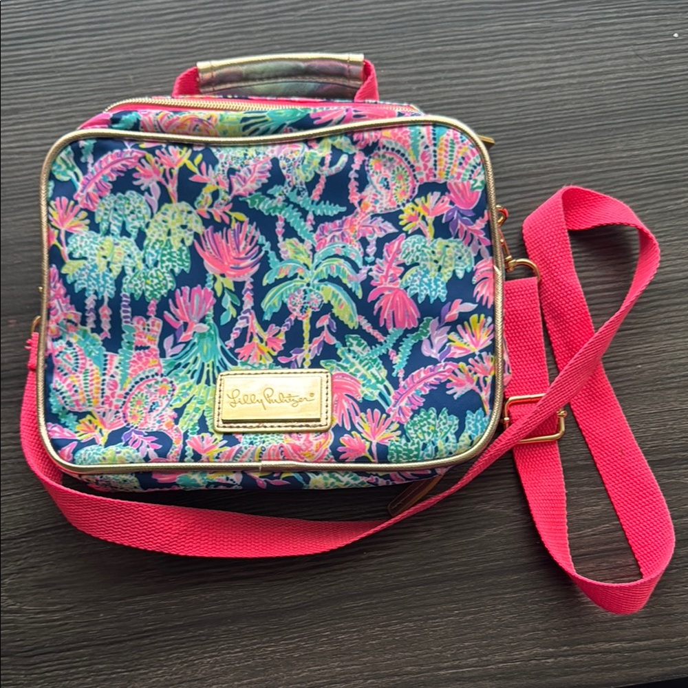 Lilly Pulitzer Floral Print Women's Lunch Bag - Pink and Blue